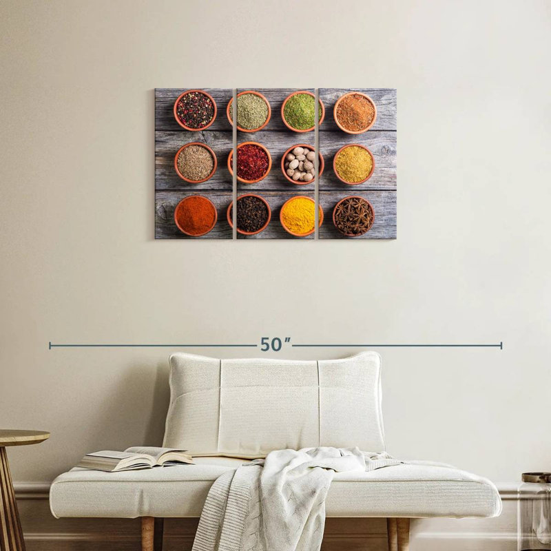 Yarlin Colorful Indian Spices, 20" H x 33" W