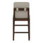 Tabouret de comptoir rembourré en bois massif