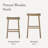 Maven Lane Vincent Wooden Kitchen Stool-655363856-655363858