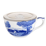 Spode Blue Italian Jumbo Cup With Lid 20 Oz