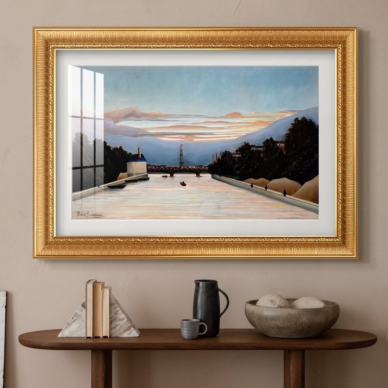 La Tour Eiffel, vers 1898 - Henri Rousseau - Reproduction encadrée sur mesure, 16 po x 22 po, Or vénitien orné