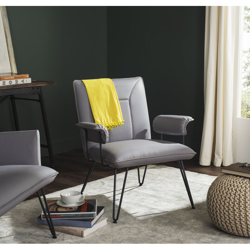 Dormilee Faux Leather Armchair, Grey