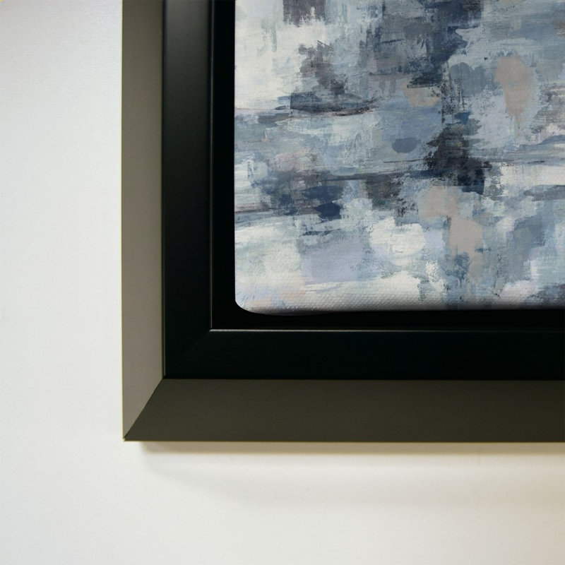 Indigo et gris In the Clouds par Eclipse II - impression sur toile, Black