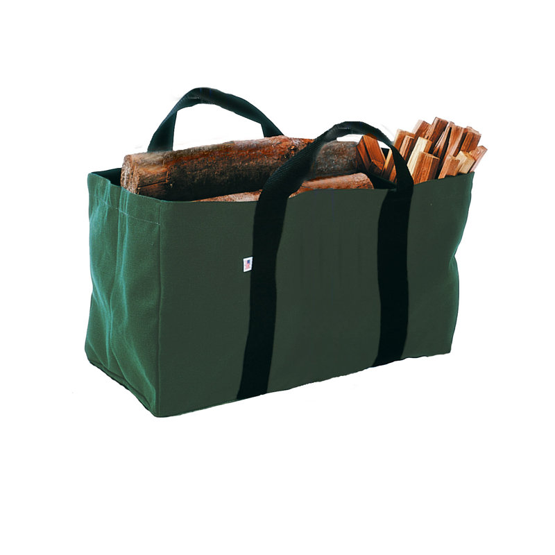 Green Canvas Log Carrier Bag