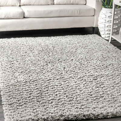 Parton Chevron Shag Power Loom Performance Ivory Rug
