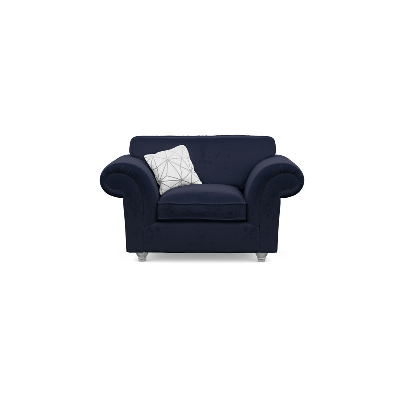 Windsor Velvet Club Chair, Silver, Midnight