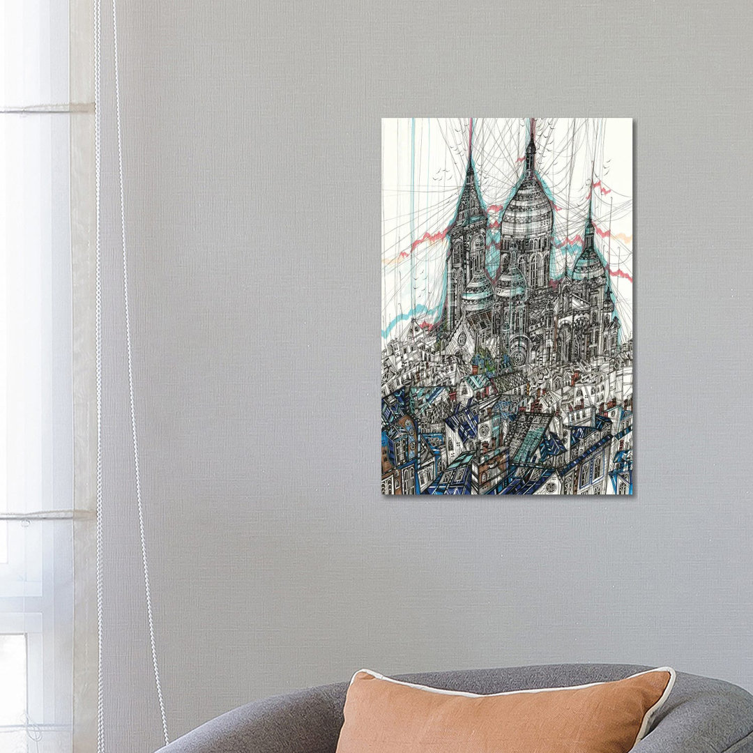 Sacre-Coeur Basilica by Maria Susarenko - Wrapped Canvas Graphic Art