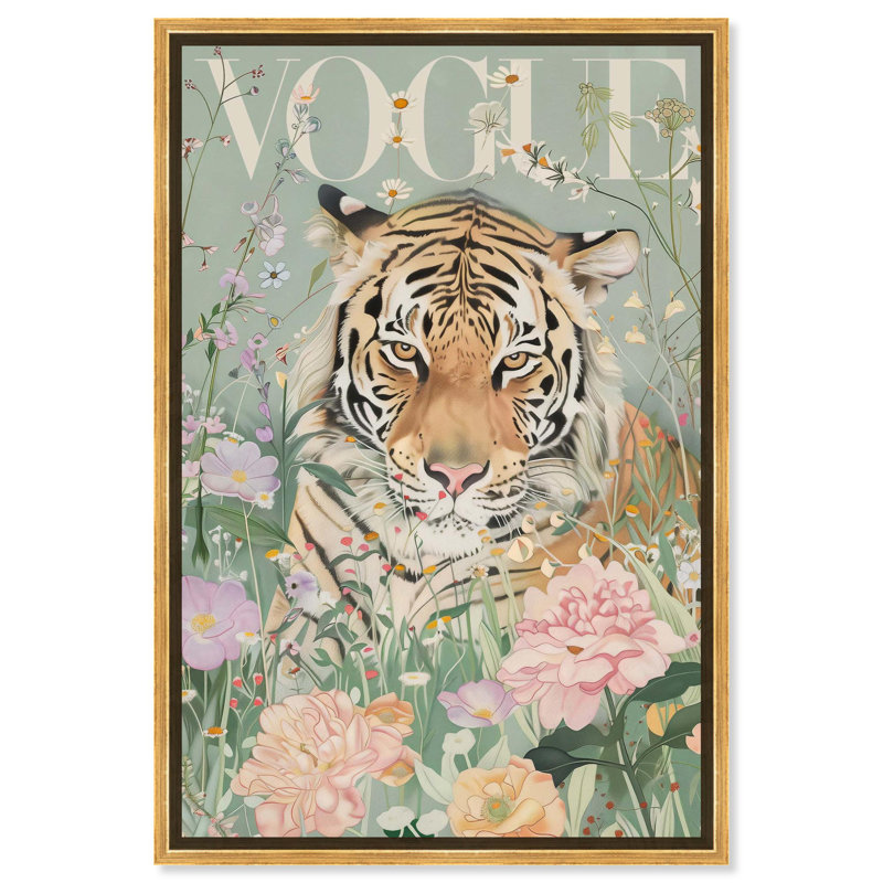 Art printanier sur toile par le magazine Spring, Cadre doré, H 46 po x l 31 po