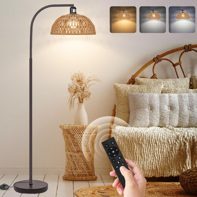 Lampe sur pied avec télécommande Boho