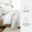 Ensemble de courtepointe légère - couvre-lit matelassé toutes saisons - taupe à rayures-105628349