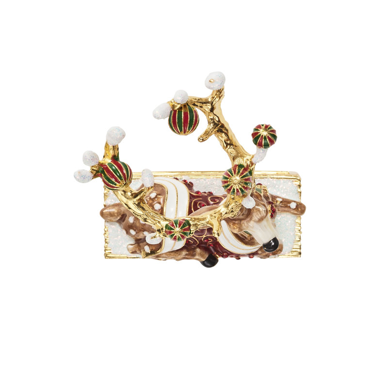 Blitzen Napkin Rings in a Gift Box
