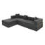 Canapé modulaire de 108 po avec méridienne en forme de L, canapé-lit désossé à assise profonde, canapés à compression en éponge sans assemblage, canapé-lit pliant moderne avec dossier amovible-23197611
