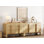 Ensemble de commode 6 tiroirs Mid-Century de 2 tiroirs modernes de 47,2 po avec rangement, commode double en bois à profil courbé pour chambre à coucher, salon, couloir