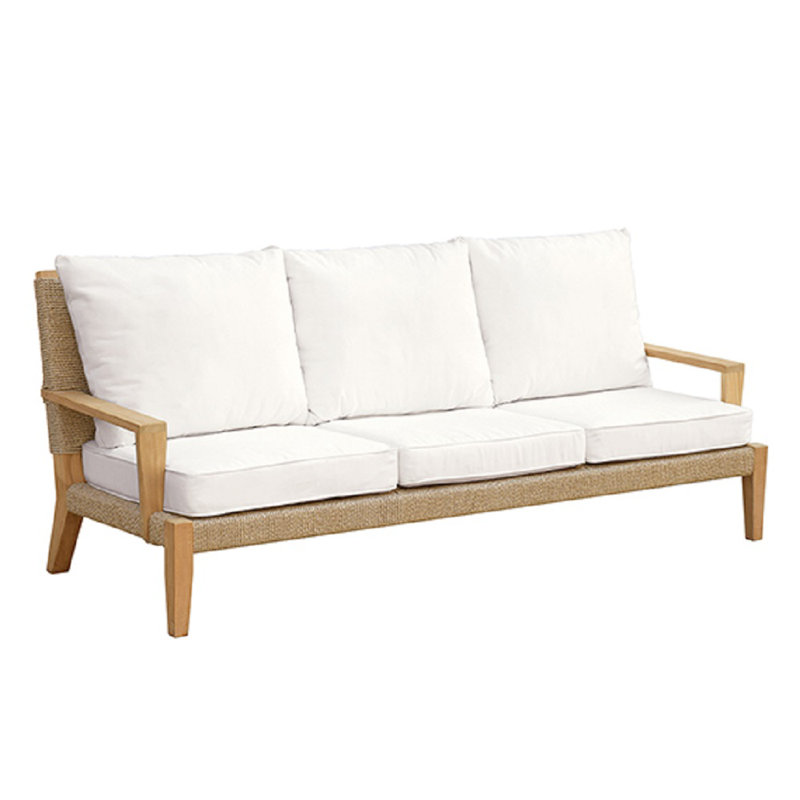 Hadley Outdoor 3 - Seat Patio Sofa, Hadley Natural Rope, Perigold Replay Sea