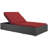 Modway Sojourn Wicker Rattan Outdoor Patio Double Chaise in Chocolate Navy-1243476363