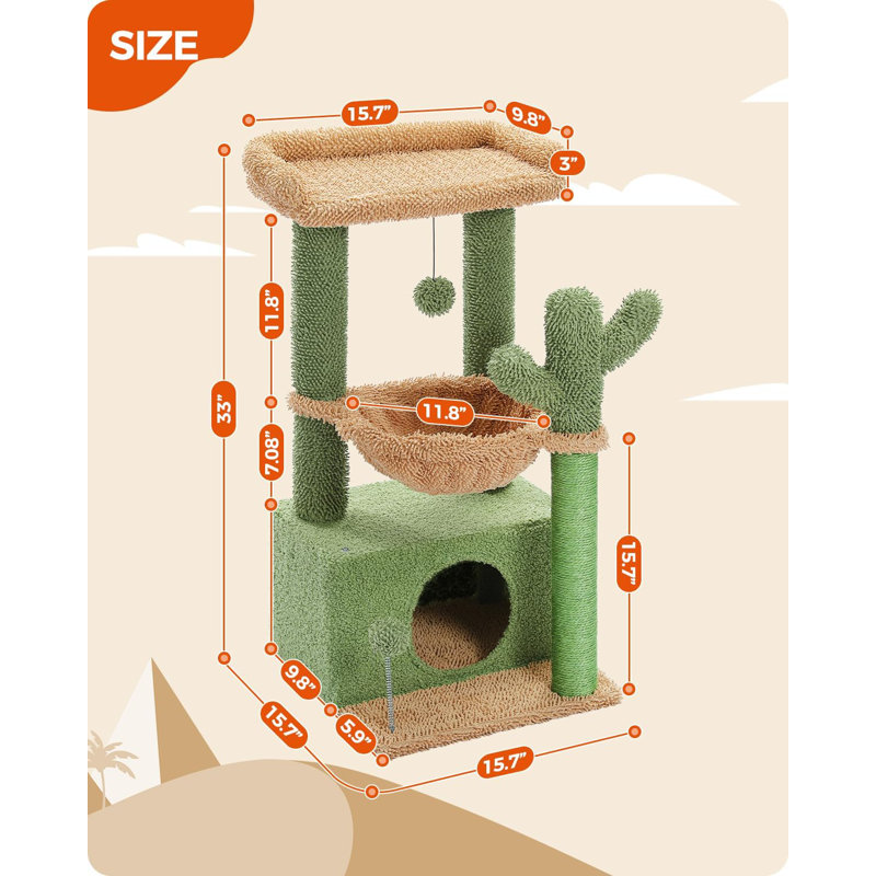 Batholo 33'' H Cat Tree