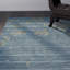 Tapis bleu sarcelle en laine Elivia-26643971