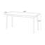 Table de salle à manger rectangulaire en bois massif brun noisette-1964759451