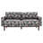 Comfortable Modern Green Sofa, Polyester Upholstered Spacious Seating For Home