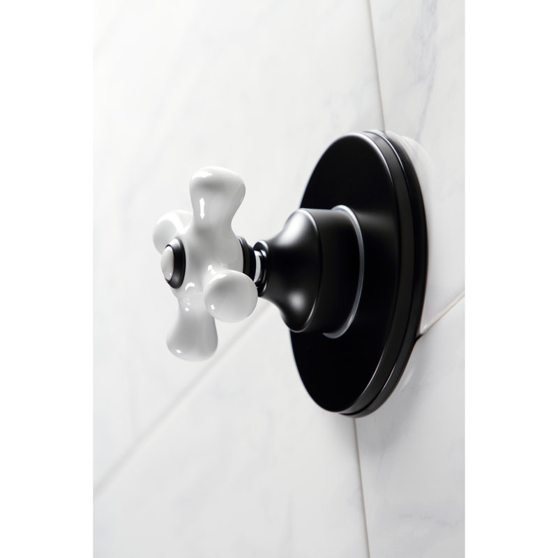Robinet de baignoire et douche Kingston, Noir mat