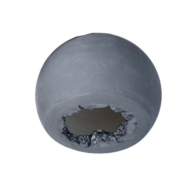 Geode 1 - Light Pendant, Matte Gray, Brass