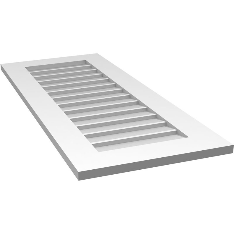 Vent à pignon rectangulaire en uréthane non-fonctionnel, H 42 po x l 18 po x P 1 po