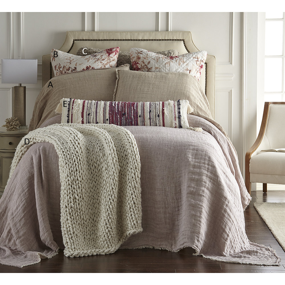 Artis Linen Coverlet Set, King Converlet + 2 Shams