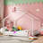 Montessori Low-Profile Metal Canopy Kids House Bed-33981600