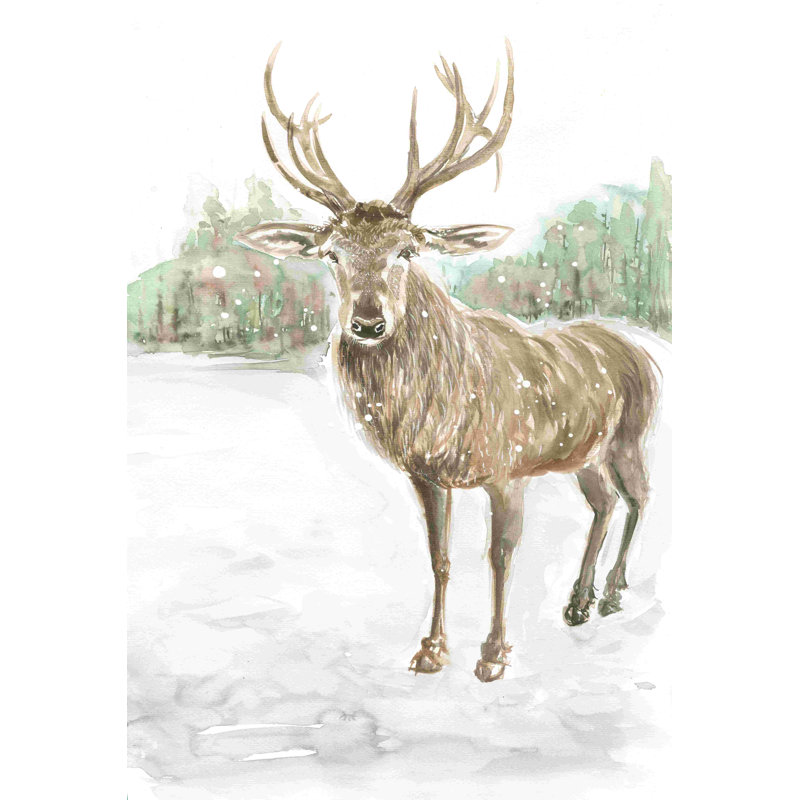 " Winter Deer ", 18" H x 12" W