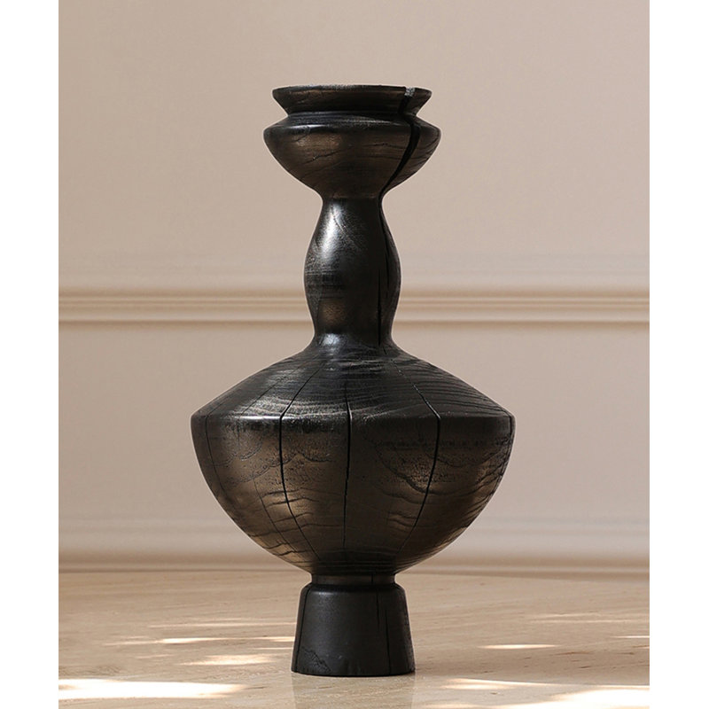 Carbon Black Modern Solid wood Decorative Object, B