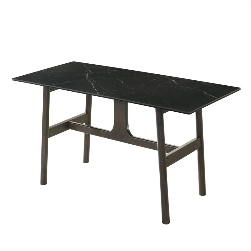 Destin Ceramic & Walnut Finish Dining Table