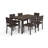 Martha Stewart Bedford 7Pc Outdoor Rattan Wicker Patio Dining Set With 6 Stack Chairs And 62" Table-109713910
