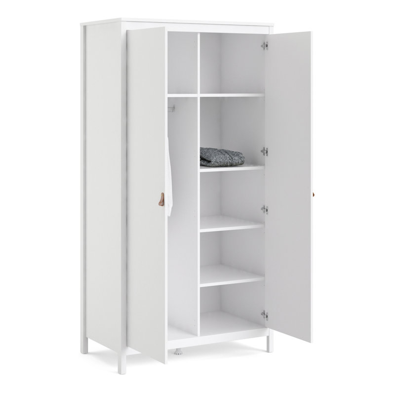 Cynteria 2 Door Manufactured Wood Wardrobe, White
