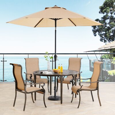 Sweeten 5 Piece Dining Set with Umbrella -  Brayden StudioÂ®, F6A8E7A2E9574A31AF47B1587089B690