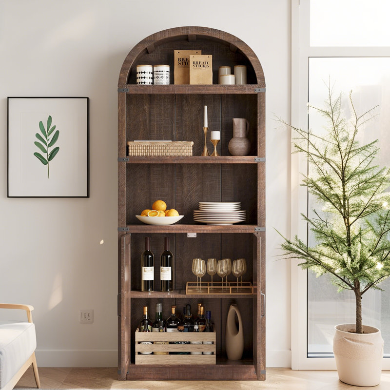 182.1cm H x 75.9cm W Standard Bookcase, Red
