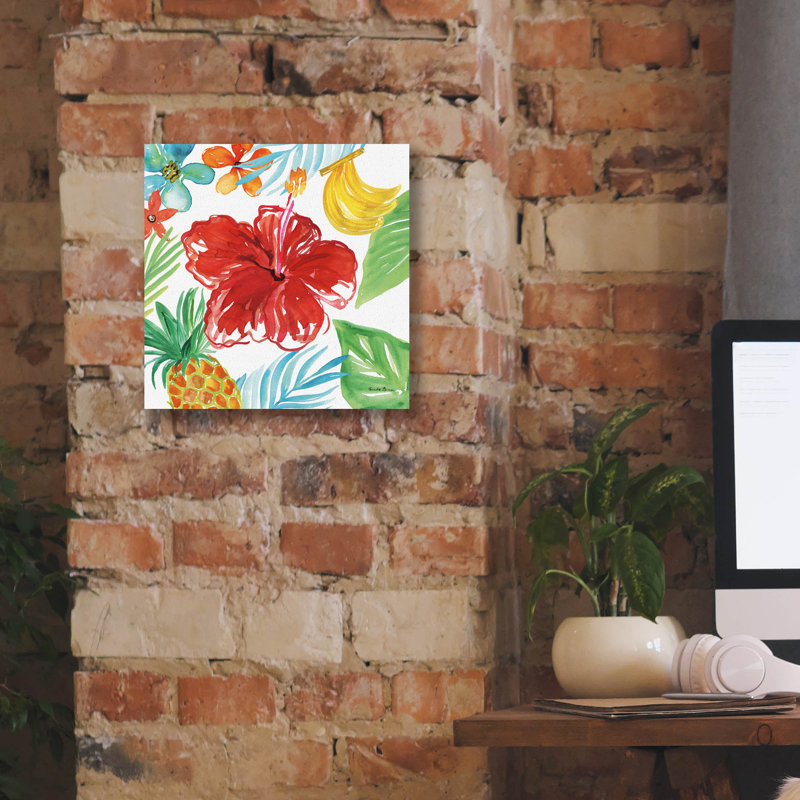  «Tropicana 5» par Farida Zaman, art mural sur toile, 12 po x 12 po, H 12 po x l 12 po