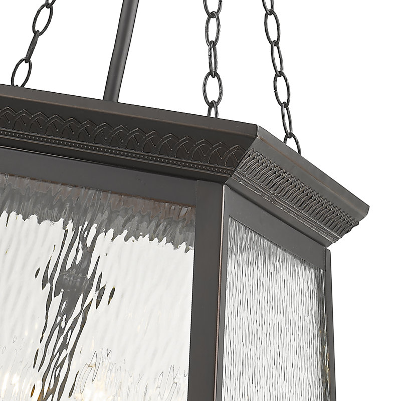 Flitwick 8 - Light Glass Dimmable Lantern Geometric Chandelier