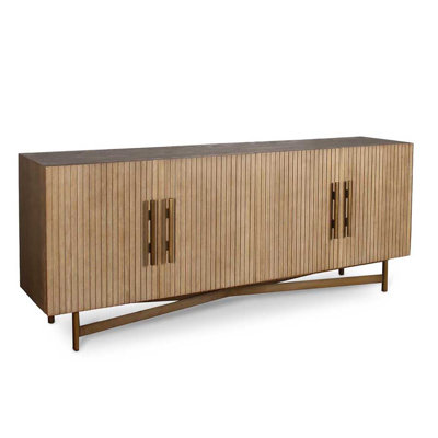 Solid Wood Sideboard Cabinet TV Console Natural Pine Wood