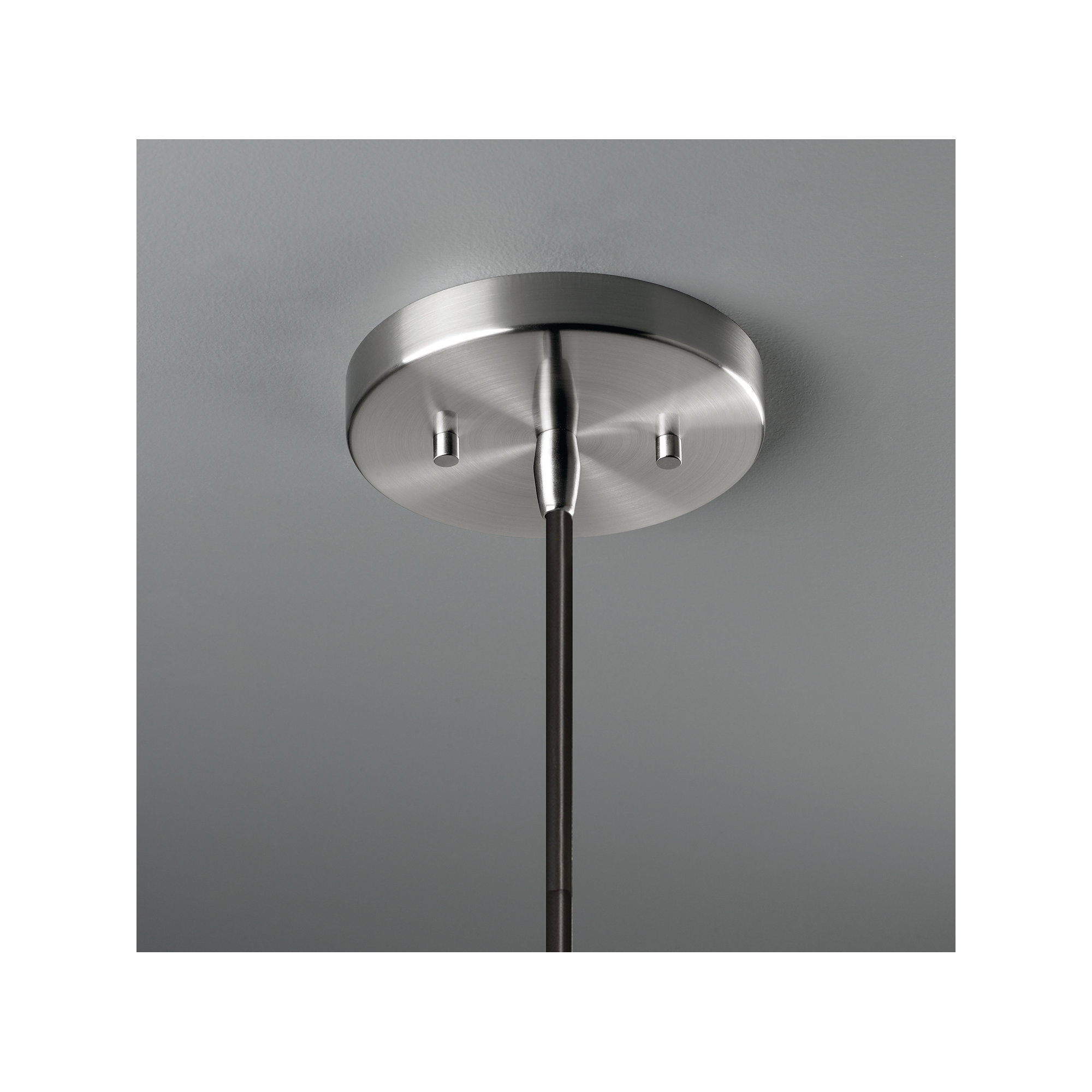 Logan 1 - Light Single Cone Pendant, Brushed Nickel, Midnight Sky, 18" H x 8" W x 8" D