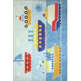 Trym Blue Area Rug
