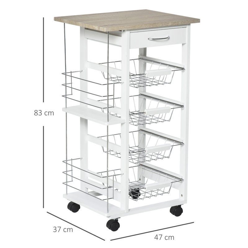 Wood Bar Cart