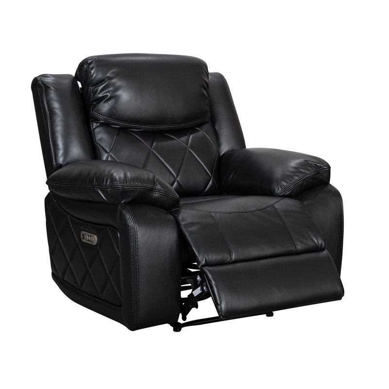 Fauteuil inclinable Scavorris, Similicuir noir