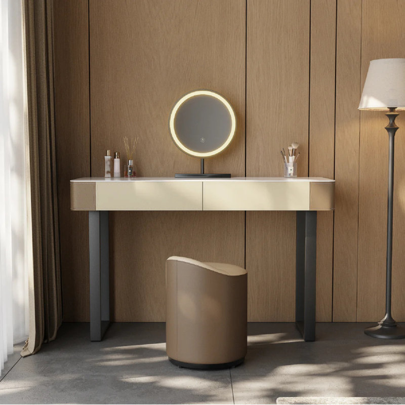 Coiffeuse de maquillage moderne avec tabouret