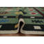 Tapis turc vert à motif géométrique kilim 5 x 10