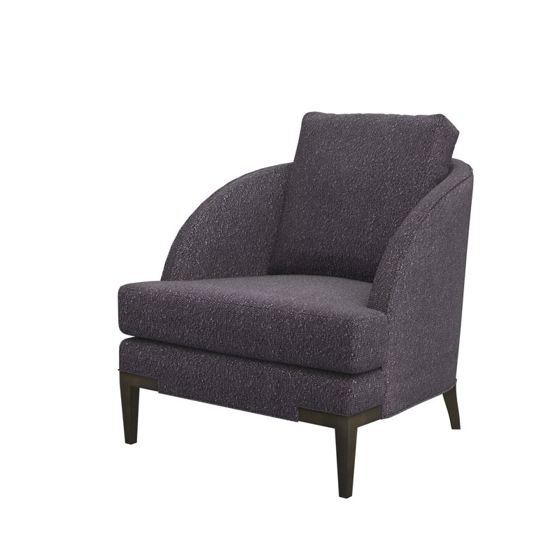 Fauteuil d'appoint Lido, Gris anthracite Rise (tissu performance) 1357-95, Dune