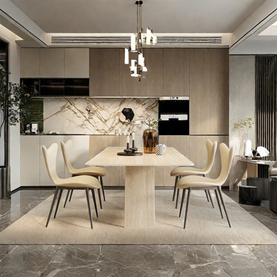 Minimalist modern rectangular dining table sets