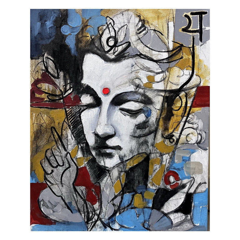 Bharam de la série Shiva | Mk Goyal | Technique mixte sur toile