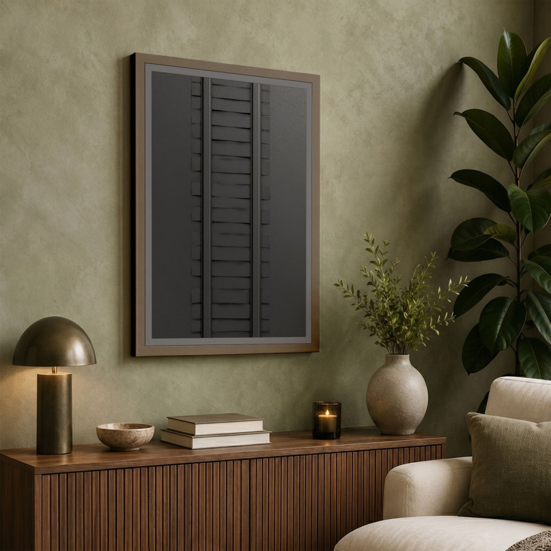 Vertical Structure Industrial - Wrapped Canvas, 36x24 - 91.4 x 61.0 cm, Cream Border