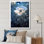 «White Blue Petals And Beauty I», reproduction sur toile