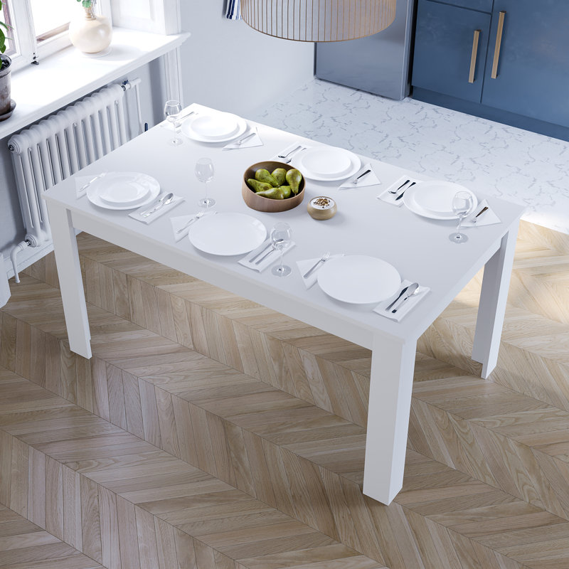 Iriemi Dining Table, White, 74cm H x 150cm L x 90cm W